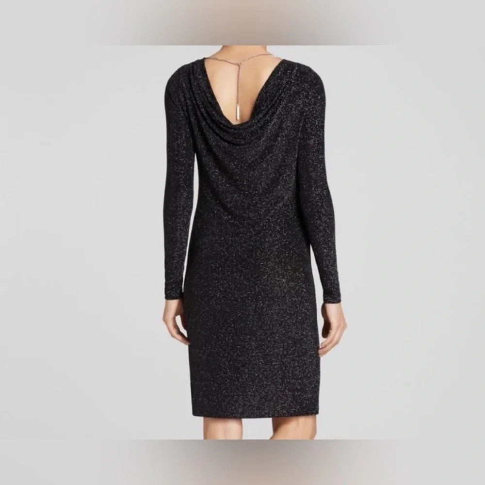 Michael Kors Women’s Black and Silver Textured Dress Size Small